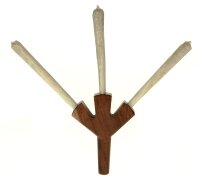 Jointhalter "Trident" Holz 3-Fach Adapter L 8,5 cm