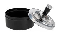 Aschenbecher / Schleuderascher Farbe: Matt Schwarz/Silber - D 11,0 cm