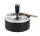 Aschenbecher / Schleuderascher Farbe: Matt Schwarz/Silber - D 11,0 cm