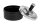 Aschenbecher / Schleuderascher Farbe: Matt Schwarz/Silber - D 11,0 cm