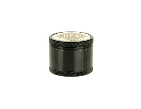 Black Leaf Pollinator Grinder mit Bild - DEA - D 50 mm H 40 mm - Schwarz