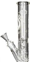Glasbong Black Leaf "Smoking for Peace" 18,8er auf 14,5er Ice Glow WS 7 mm H 35 cm