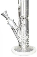 Glasbong Black Leaf "Smoking for Peace" 18,8er auf 14,5er Ice Glow WS 7 mm H 35 cm
