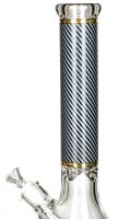Heisenberg Glasbong 18,8er auf 14,5er "Carbon Beaker" - Schwarz - H 38 cm WS 7 mm D 13 cm verfügbarkei