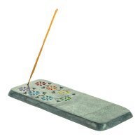 Räucherstäbchenhalter - Stone Chakrablumen - 20x7,5 cm
