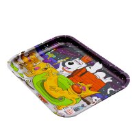 Dunkees Rolling Tray - Dawgz (Cat Dog, Snowball, Brian, Snoopy) - 20x30 cm - Small/Medium