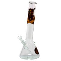 SmoKing Glasbong 14,5er - Hippie - H 30 cm D 40 mm mit Bauch