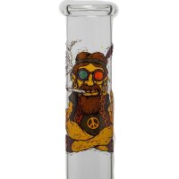 SmoKing Glasbong 14,5er - Hippie - H 30 cm D 40 mm mit Bauch