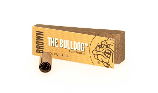 Filtertips "The Bulldog" perforiert - Braun - 60x20 mm