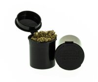 Kunststoffdose mit Pop Up Deckel - 20ml D 32 mm H 36 mm - Schwarz