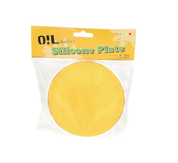 Oil Black Leaf - Silikonschale D 120 mm H 15 mm Rund - Orange