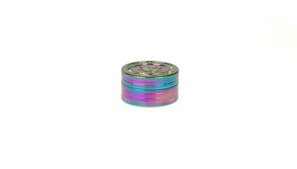 Metallgrinder "Amsterdam Leaf" D 40 mm 2-Part - Regenbogen