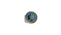 Metallgrinder "Amsterdam Leaf" D 40 mm 2-Part - Regenbogen