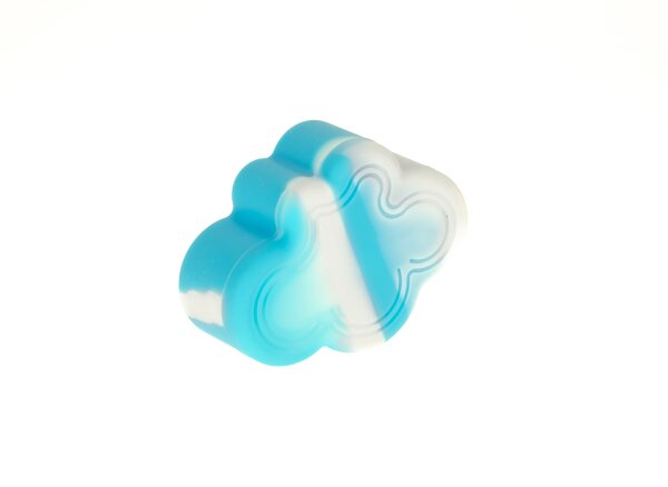 Heisenberg - Silikondose - Cloud/Wolke - 4 Fächer - L 6,5 cm - Blau/Weiß