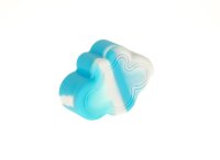 Heisenberg - Silikondose - Cloud/Wolke - 4 Fächer - L 6,5 cm - Blau/Weiß