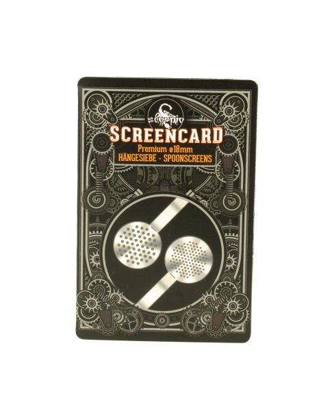 Scorpio Screencard Edelstahlsiebe - Premium - 3x 18 mm - Hängesiebe