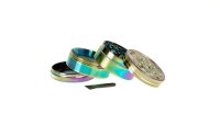 Grace Glass Amsterdam Pollinator Grinder - Ganesha - Rainbow - D 50 mm