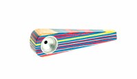 Holzpfeife "Bunte Streifen" klein L 8 cm - versch. Farben