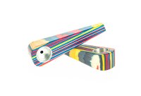 Holzpfeife "Bunte Streifen" klein L 8 cm - versch. Farben