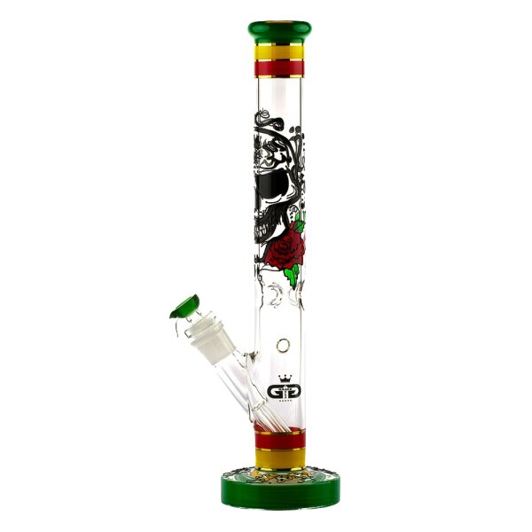 Grace Glass Glasbong - Hammer Series Heavy Rasta Death - 29,2er/18,8er H 48 cm D 51 mm