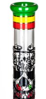 Grace Glass Glasbong - Hammer Series Heavy Rasta Death - 29,2er/18,8er H 48 cm D 51 mm