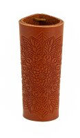 Lederhülle/Cover für Clipper - geprägt - Mandala Flower