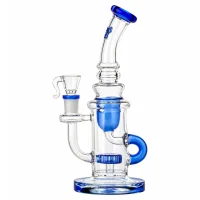 Thug Life Glasbong - 14,5er Special Series Blue Percolator - H 24 cm D 44 mm -Blaue Farbakzente