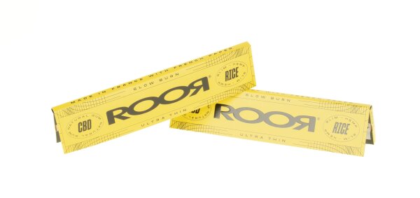 ROOR - Rice - King Size Slim - 32 Blättchen - CBD infused vegan acacia Gummierung