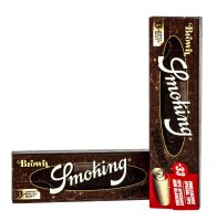 Smoking Brown - unbleached - King Size Slim - 33 Blättchen + 34 Filtertips