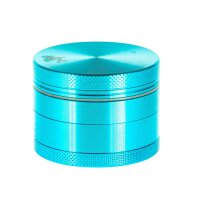 Alugrinder + Pollinator/Sieb 4tlg. D 50 mm H 40 mm, CNC, hellblau