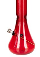 Acrylbong Rot "Erlenmeyerkolben" mit Eis H 32 cm D 4,0 cm