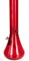 Acrylbong Rot "Erlenmeyerkolben" mit Eis H 32 cm D 4,0 cm