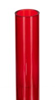 Acrylbong Rot "Erlenmeyerkolben" mit Eis H 32 cm D 4,0 cm
