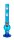 Acrylbong - mit Bowl - Blau, gefrostet mit Hanfblättern - H 20 cm D 1,8 cm