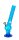 Acrylbong - mit Bowl - Blau, gefrostet mit Hanfblättern - H 20 cm D 1,8 cm