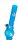 Acrylbong - mit Bowl - Blau, gefrostet mit Hanfblättern - H 20 cm D 1,8 cm