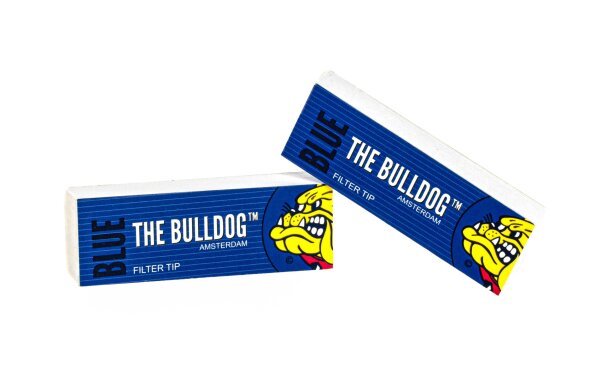Filtertips "The Bulldog" perforiert - Blau - 60x20 mm