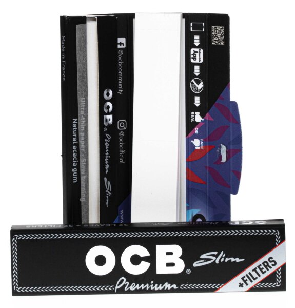 OCB Schwarz - King Size Slim - 32 Blättchen + 32 Filtertips