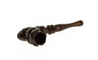 Purpfeife aus Rosenholz geschnitzt L 10,5 cm