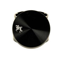 Black Leaf - Alugrinder + Pollinator/Sieb 4tlg. D 50 mm H 40 mm, CNC, Schwarz