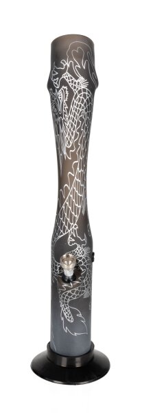Dreamliner Acrylbong "Drache" - Schwarz - H 40,5 cm D 4,7 cm