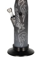 Dreamliner Acrylbong "Drache" - Schwarz - H 40,5 cm D 4,7 cm
