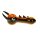 G-Spot Glaspfeife 10 cm Käfer mit Hörnern - rot/schwarz Nr.40