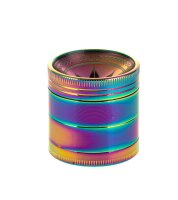 Pollinatorgrinder "Amsterdam Leaf" Konvex D 40 mm - Rainbow