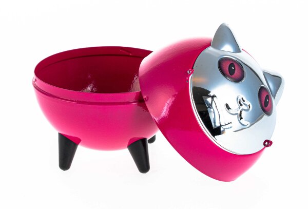 Angelo Klappaschenbecher "Katze" - Pink - D 9,0 cm