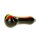 G-Spot Glaspfeife 11 cm Rasta / Schwarz Nr.4