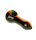 G-Spot Glaspfeife 11 cm Rasta / Schwarz Nr.4