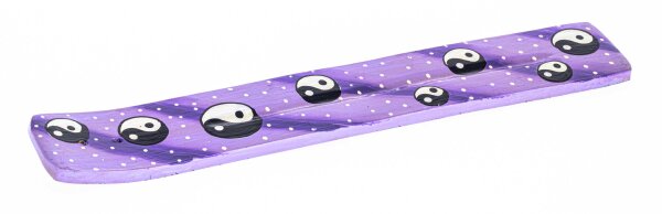 Räucherstäbchenhalter / Schlitten - Lila - YinYang L 26,5 cm