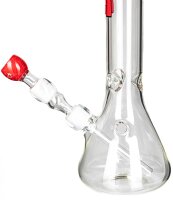 Boost Pro Glasbong 18,8er - Beaker Red - H 44 cm D 50 mm WS 5 mm - ICE