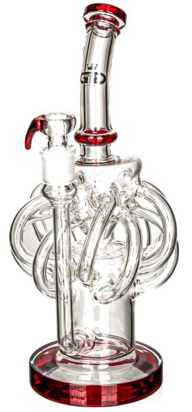 Grace Glass Glasbong - Ultra Recycler Red 18,8er H 32 cm D 66 mm WS 5 mm